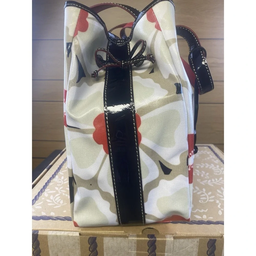 Brighton Darlene BLK/TNSL Coated Canvas Handbag H5270T With Box & Dustbag-NWT